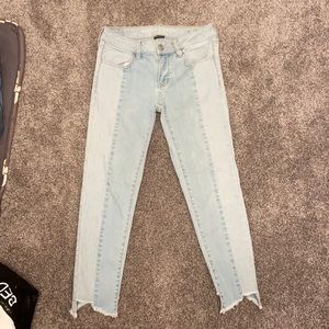 american eagle 2 tone jegging crop, size 4
